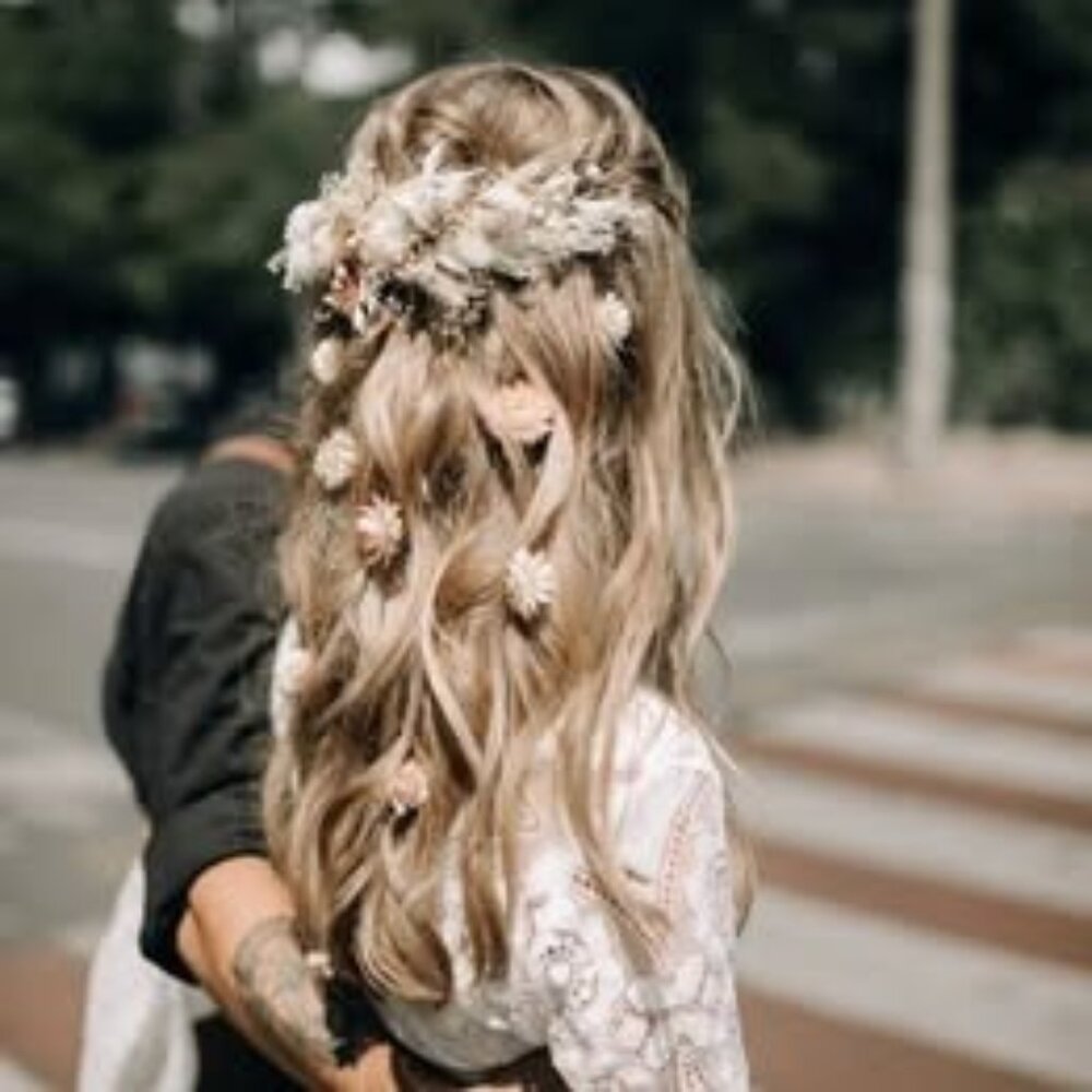 Dried Flowers - Wedding Flower Clip - Wedding Hair Piece - Bride